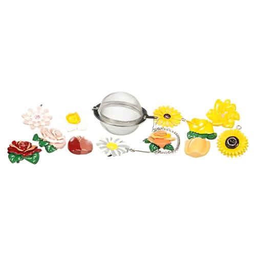 Mesh Ball Infuser with Flower Charm