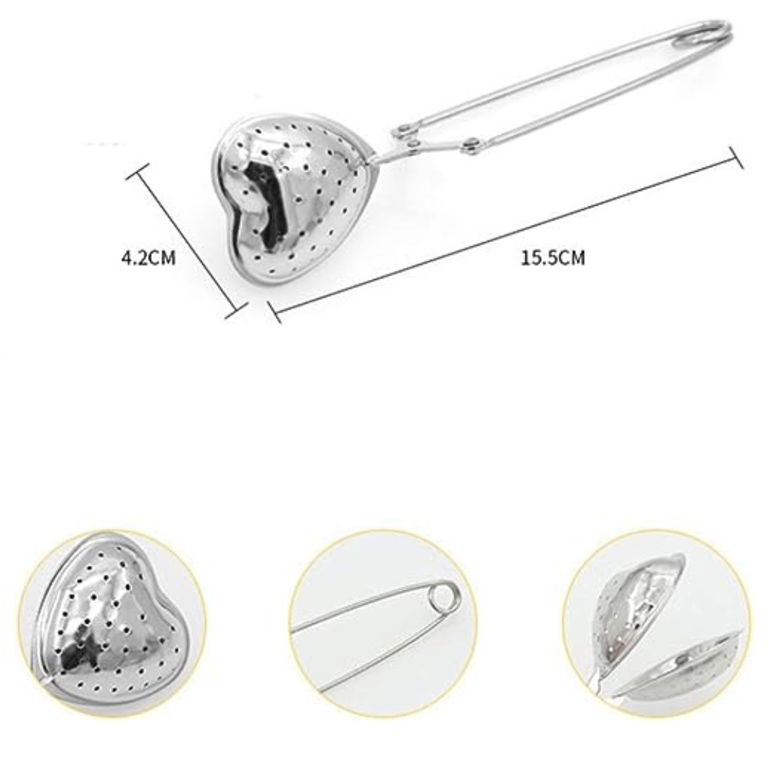 Heart Shaped Pincher Tea Infuser