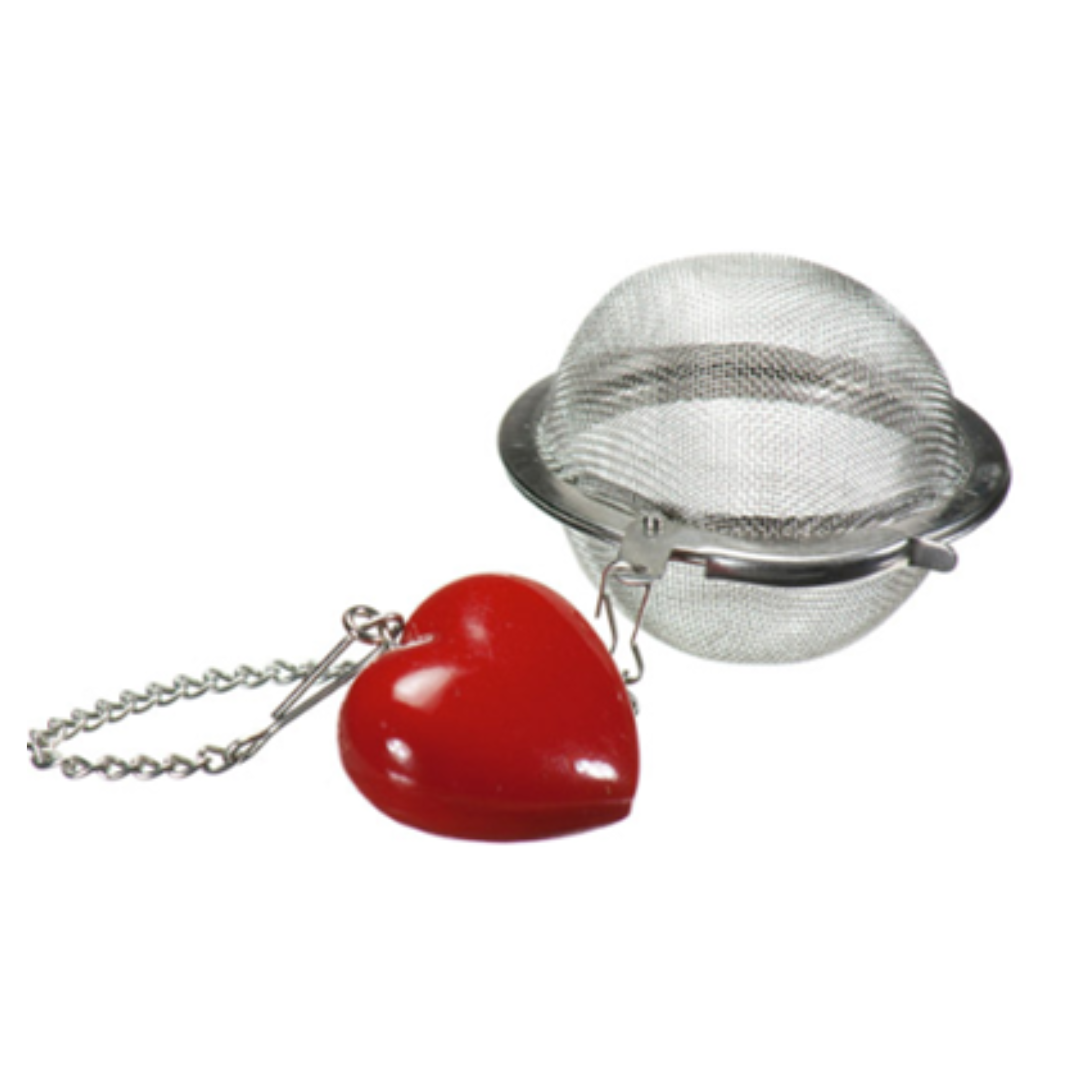 Mesh Ball Infuser with Heart Charm
