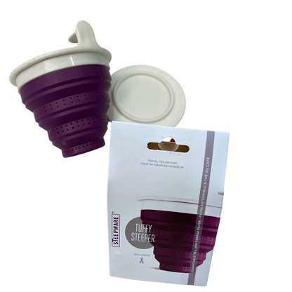 Tuffy Tea Steeper - Travel Tea Infuser, Silicone Tea Basket