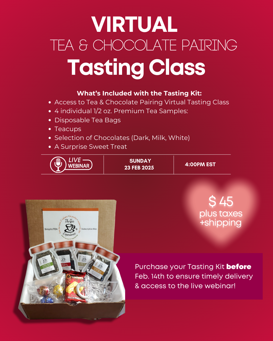 SimpliciTEA Tea & Chocolate Tasting Kit - Limited Edition